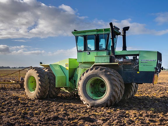 Dan Dickson says that his 30-year-old Steiger Panther CM-325 tractor ...