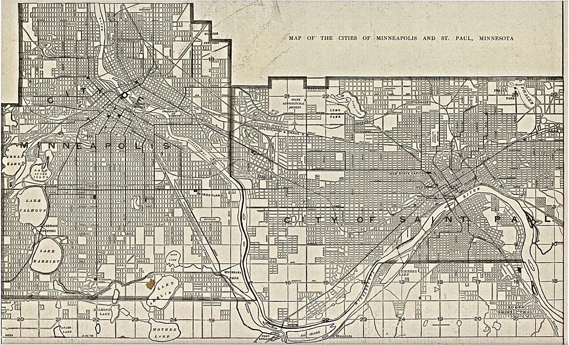 Twin Cities 1906 | Old Maps | Pinterest