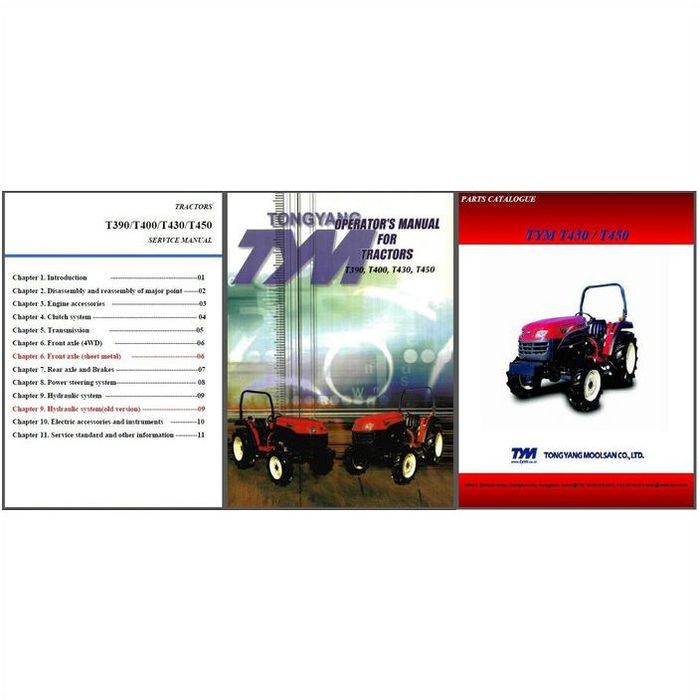Tym+T390+Tractor TYM T390 T400 T430 T450 Tractor Repair Service Parts ...