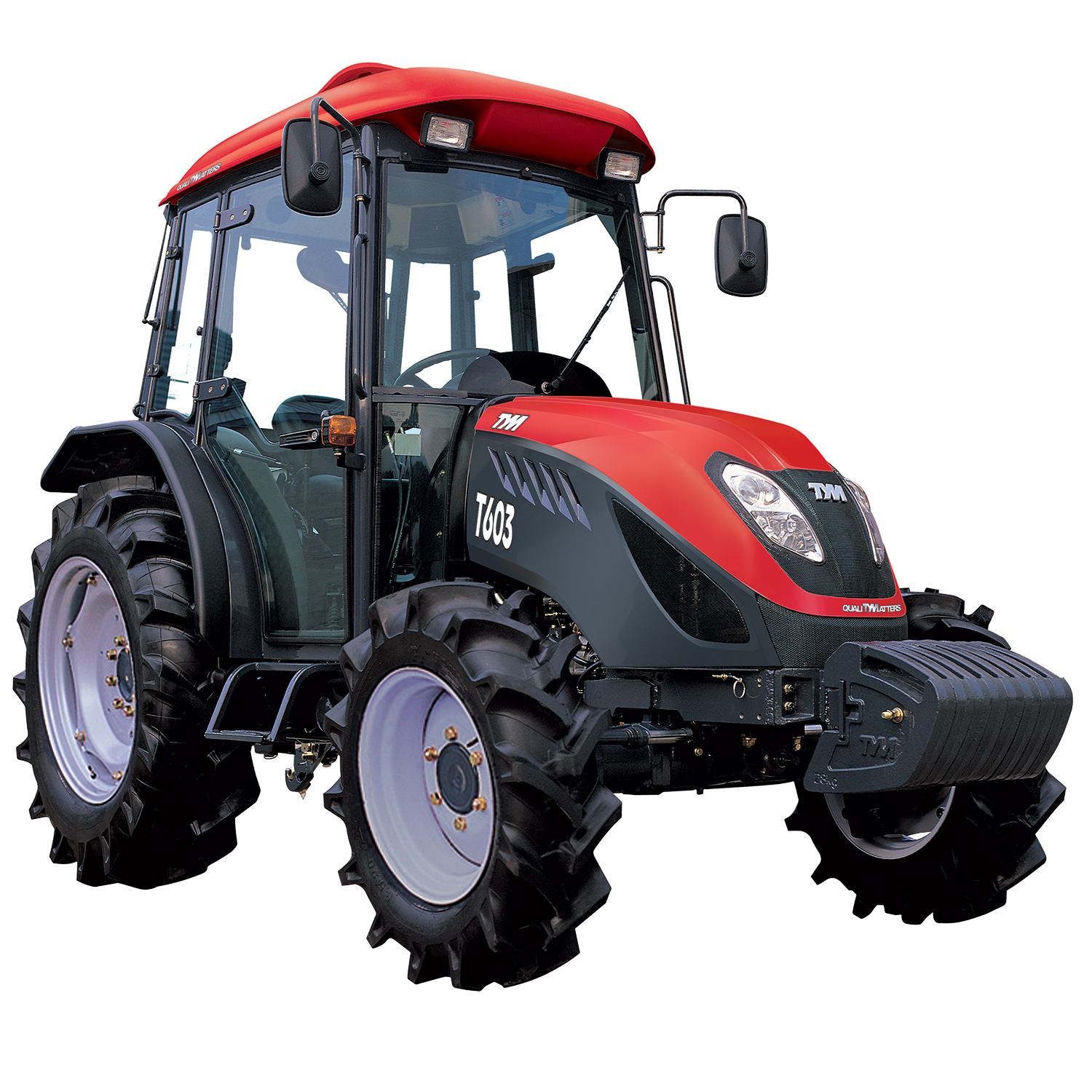 T603 tractor with agricultural tires and a heated air conditioned ...