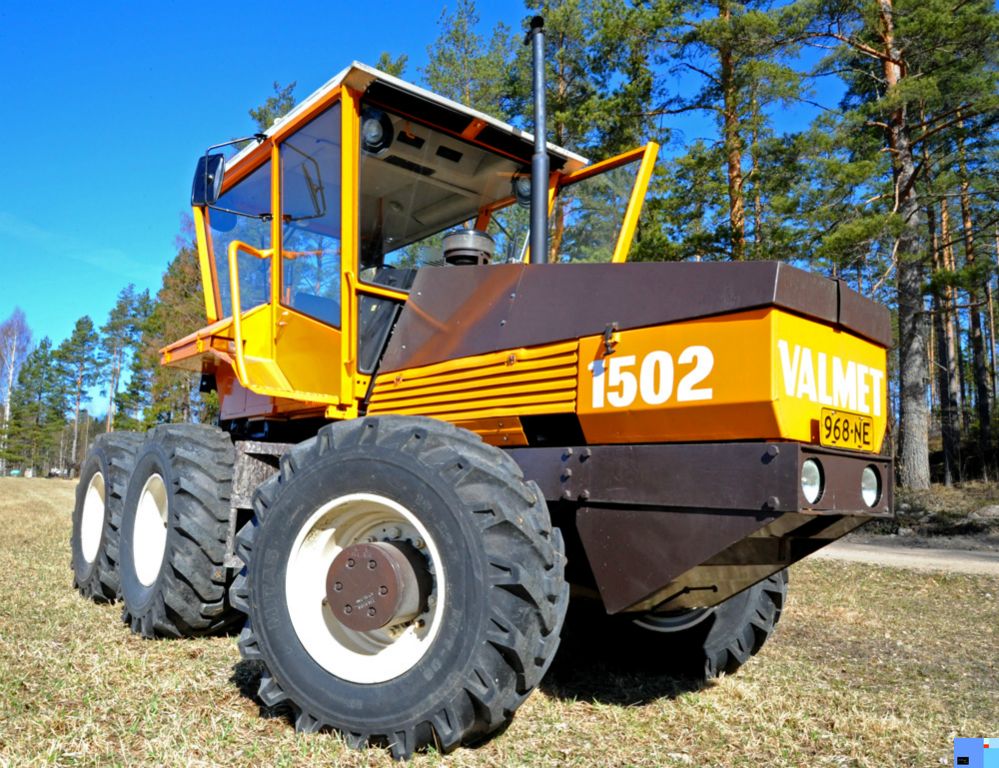 Valmet 1502, six wheeled tractor.