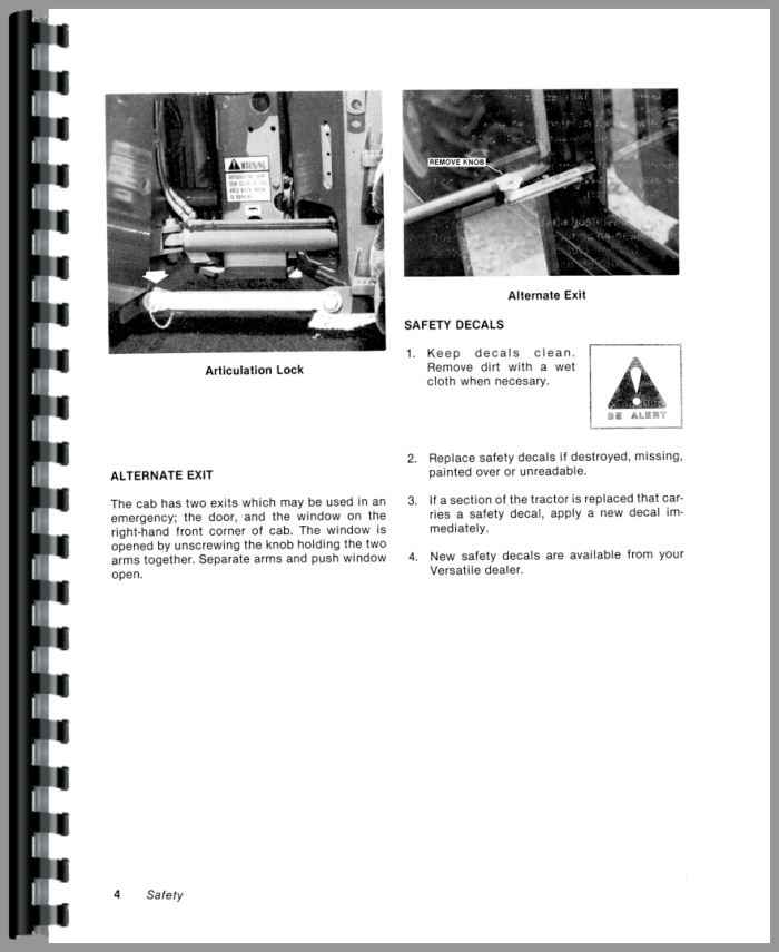Versatile 955 Tractor Operators Manual (HTVE-O945)