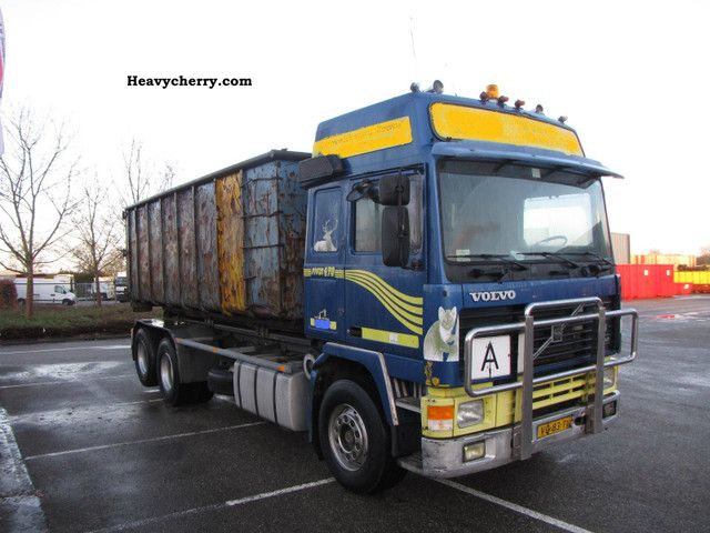 1990 Volvo F16 470 Truck over 7.5t Roll-off tipper photo 1