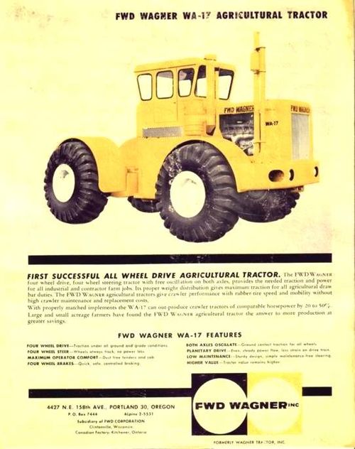 FWD Wagner WA-17 - Tractor & Construction Plant Wiki - The classic ...