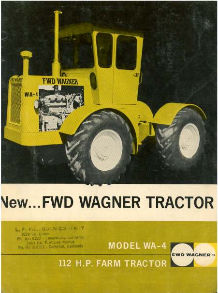 FWD Wagner WA-4 Tractor Brochure