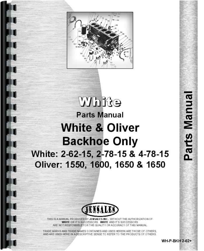 White 2-62-15 Backhoe Attachment Parts Manual (HTWH-PBKH262)