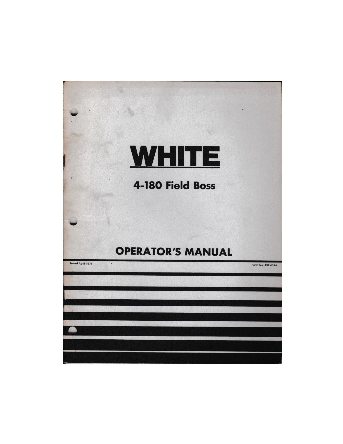 White 4-180 Field Boss Tractor Operator's Manual » Flynn's Tractor ...