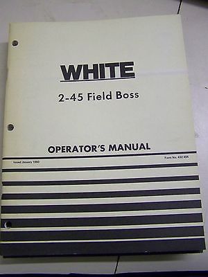 White 43 Diesel Field Boss Tractor Operators Manual - 25.99