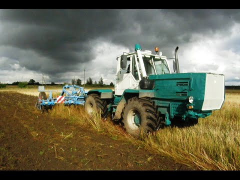 XTZ T-150K tractor with v8 Jamz 238 engine + Lemken Rubin 9/400 KU ...