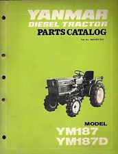Yanmar Diesel Tractor Parts Catalog For Model YM187 YM187D Manual S11