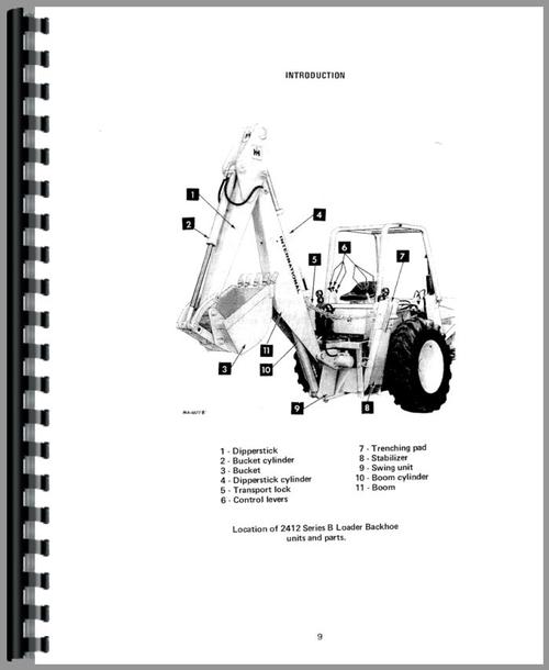 Operators Manual for International Harvester 2405B Industrial Tractor ...