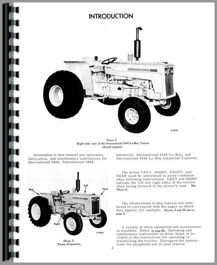 International Harvester 2444 Industrial Tractor Operators Manual (HTIH ...