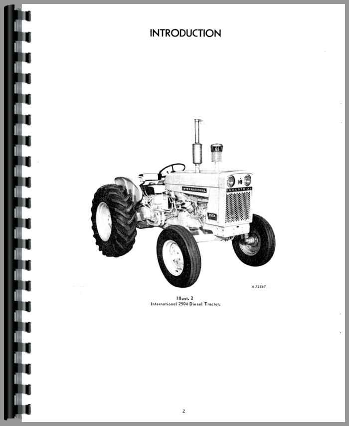 International Harvester 2504 Industrial Tractor Operators Manual (HTIH ...