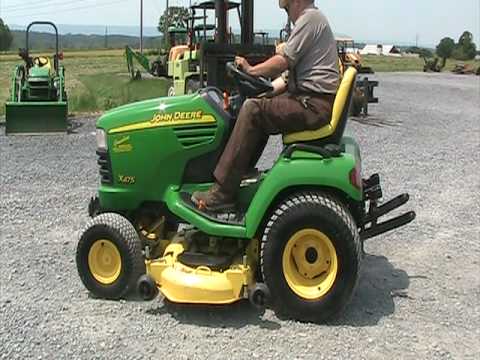 John Deere X475 Tractor with 3 Point - YouTube