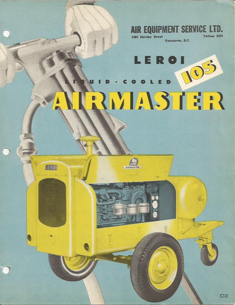 Equipment Brochure - Le Roi - 105 - Airmaster - Air Compressor - c1950 ...