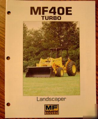 Massey ferguson mf 40E landscaper tractor brochure book