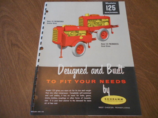 Vintage Rare Schramm 125 Pneumapower Diesel Dealer Sales Brochure ...