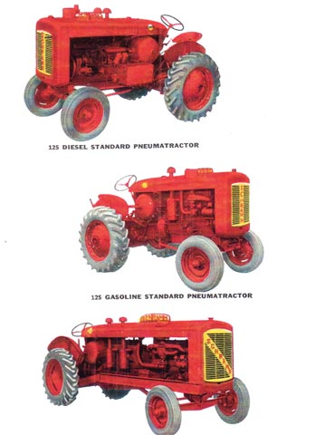 Schramm tractors (top to bottom): the 125 diesel Pneumatractor, 125 ...
