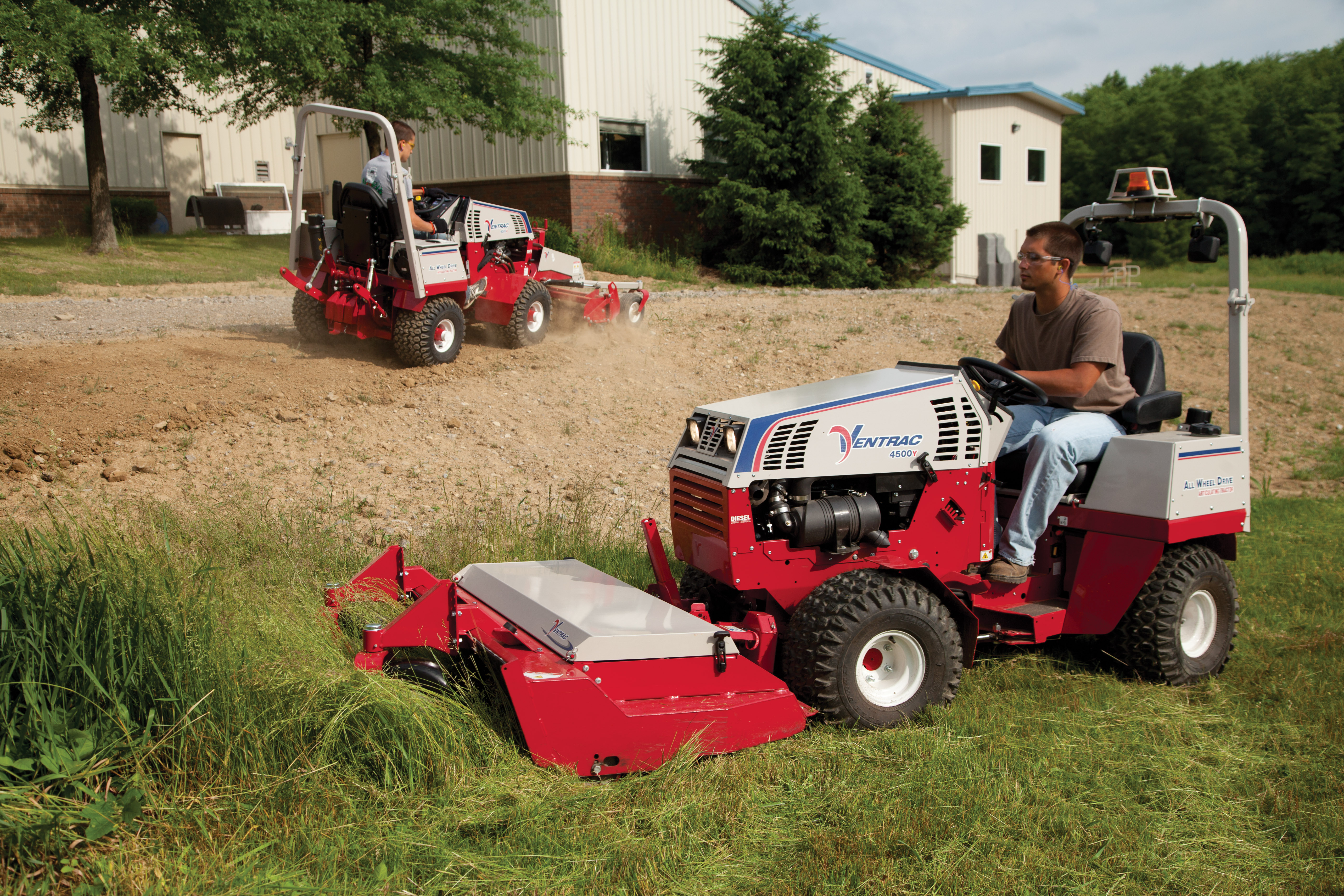Showing off the new Ventrac 4500 with Power Rake and Tough Cut Deck