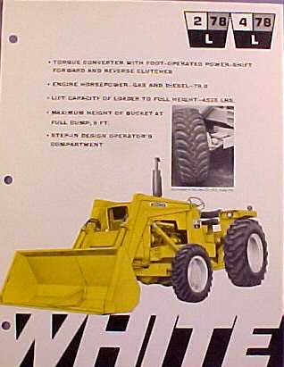 White 4-78L Industrial MFWD w loader ad - 1970