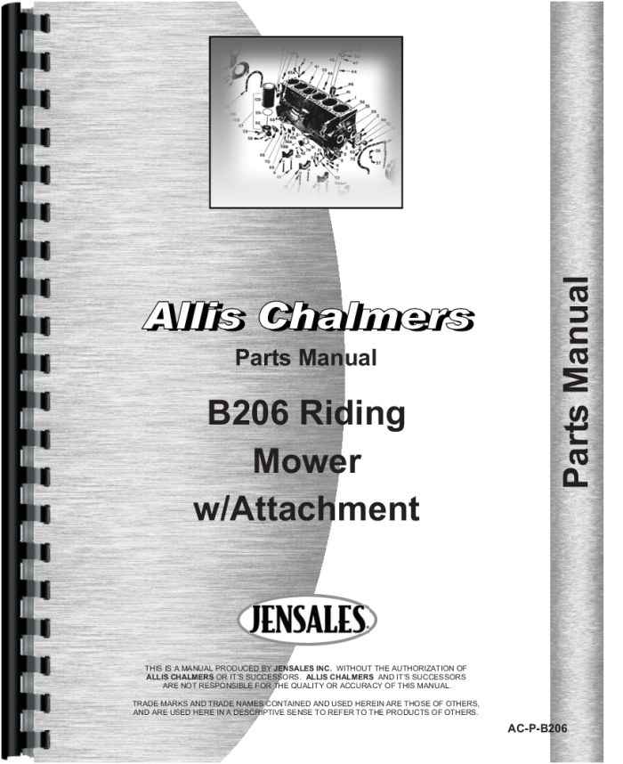 Allis Chalmers B-206 Lawn & Garden Tractor Parts Manual (HTAC-PB206)