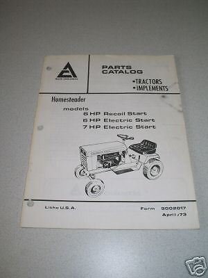 Allis Chalmers Homesteader 6HP & 7HP Parts Catalog | eBay