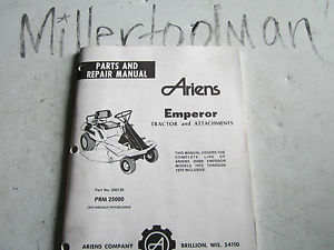 ARIENS EMPEROR TRACTORS AND ATTACHMENTS PARTS & REPAIR MANUAL | eBay