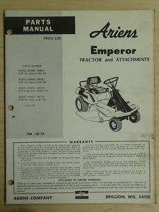 ARIENS-EMPEROR-TRACTOR-ATTACHMENTS-PARTS-925006-925009-925011-MANUAL ...