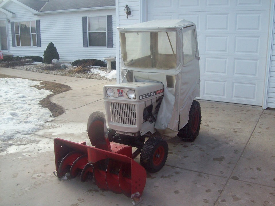 Bolens 1257 Husky Garden Tractor with snowblower and Cab 12HP on ...
