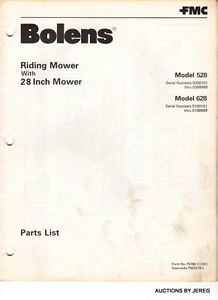 BOLENS-RIDING-MOWER-WITH-28-INCH-MOWER-MODEL-528-amp-628-PARTS-LIST-11 ...