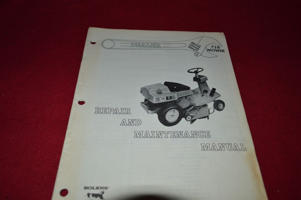 Bolens 728 Riding Mower Operator's Manual CHPA | eBay