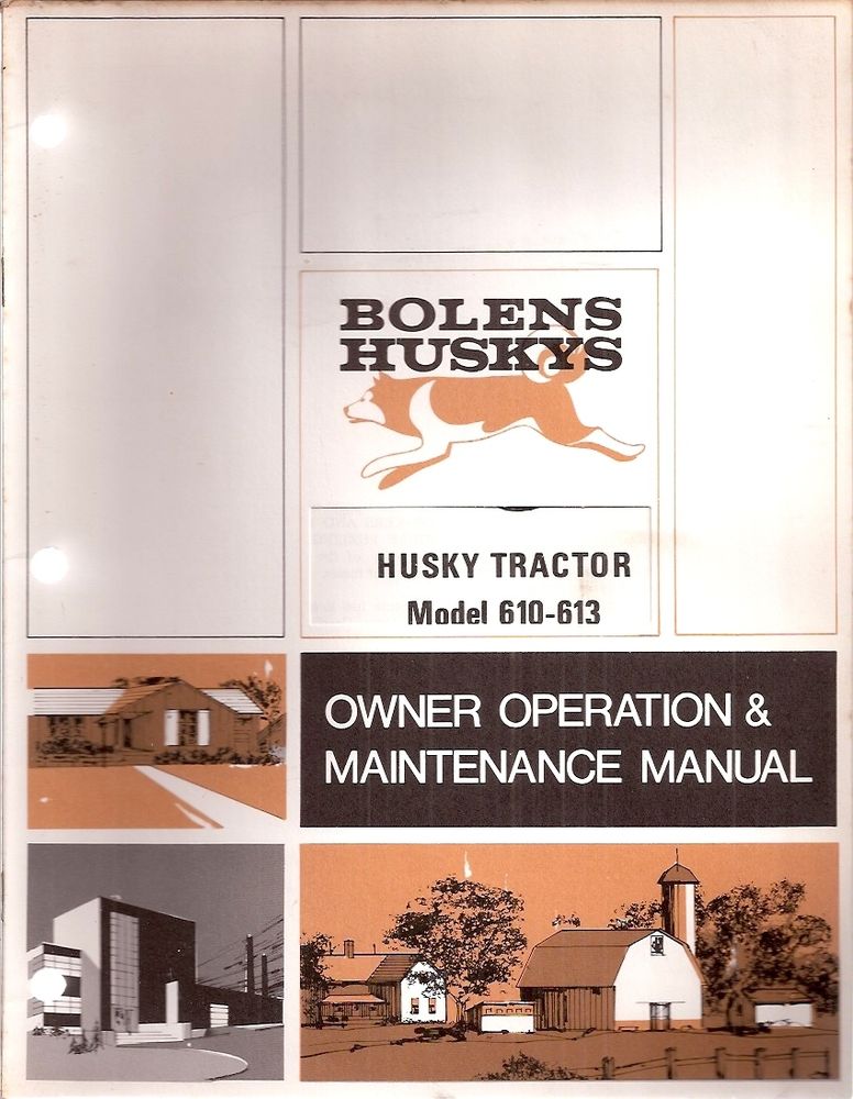 Bolens Husky Model 610 & 613 Tractor Parts & Operator's Manuals | eBay