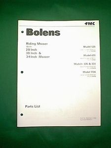 Details about BOLENS REAR ENGINE RIDING MOWER MODELS 528 628 830 831 ...