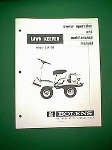 BOLENS LAWN KEEPER MODEL 914-02 OWNER'S MANUAL | eBay