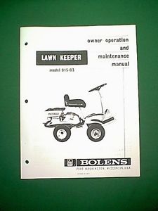 Bolens Lawn Keeper Model 915 03 Owner's Manual | eBay