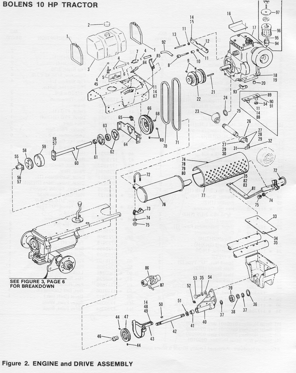 Bolens G-10 ( 1055 ) illustrated parts list
