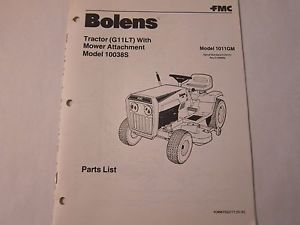 1981-Bolens-1011GM-G11LT-Lawn-Tractor-Parts-List-LOTS-More-Listed