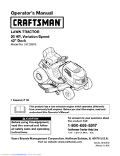Craftsman 247.28904 Operator's Manual (24 pages)