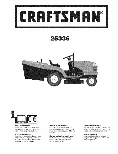 Craftsman Lawn Tractor Operators Manual 917 253360 eBay