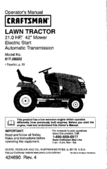 CRAFTSMAN 917.28922 Operator's Manual (64 pages)