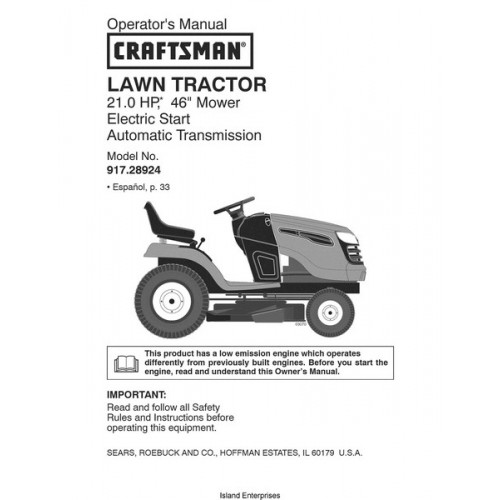 500 x 500 jpeg 36kB, Sears Craftsman 917.28924 21.0HP Lawn Tractor ...