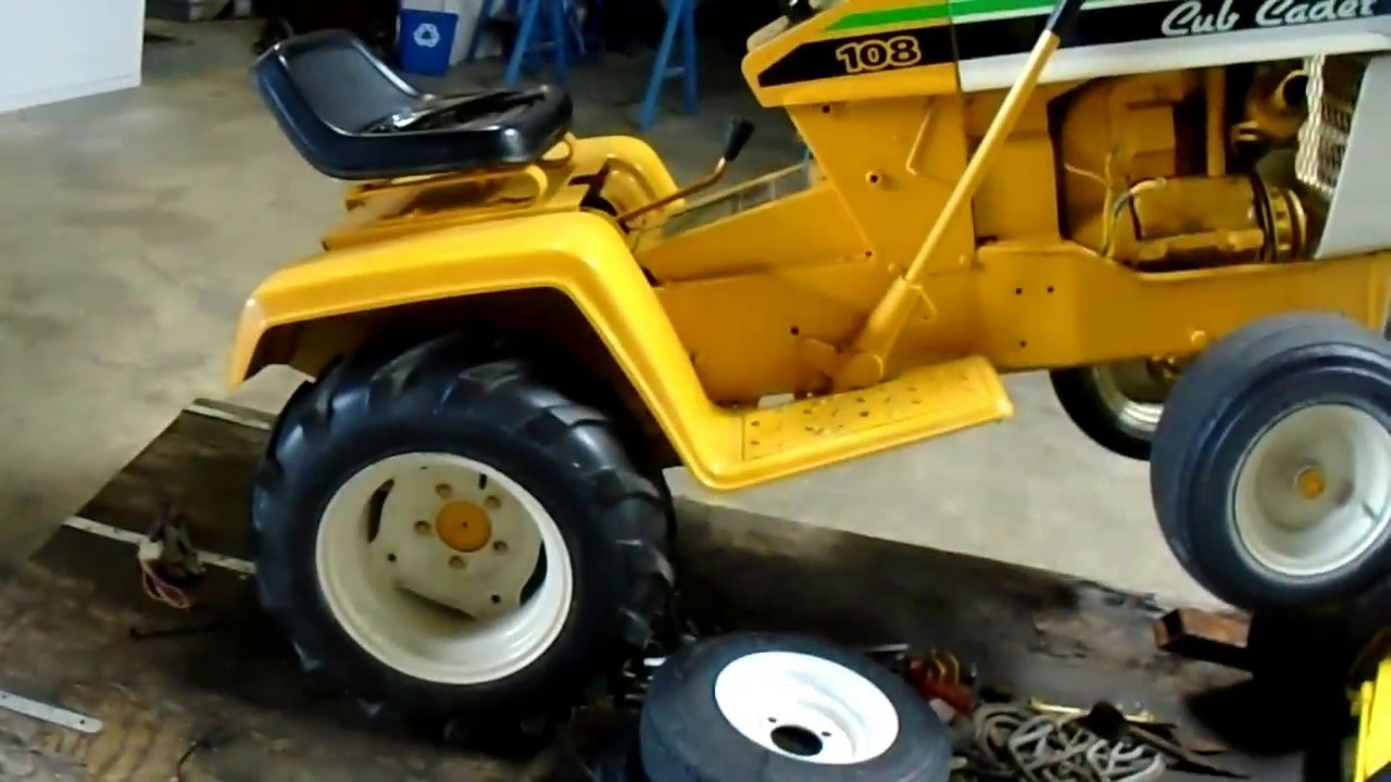 Cub Cadet 108 front end removal - YouTube