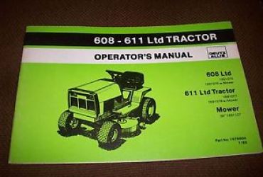 Details about 1985 Deutz Allis 608 611 Ltd Lawn Tractor Operator's