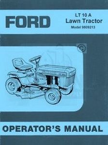 Details about Ford LT10A LT 10A 10-A Lawn Tractor Operators Manual ...