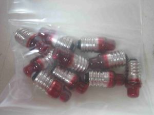 Qty-10-GE-General-Electric-222-Red-Lamp-Bulb-E10