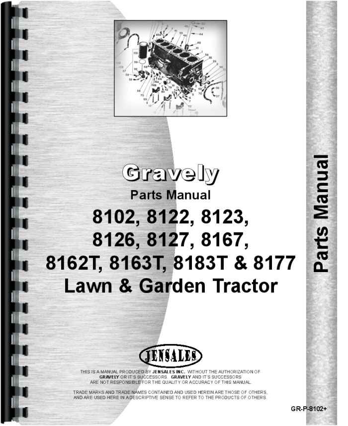 Gravely 8167 Lawn & Garden Tractor Parts Manual (HTGR-P8102)