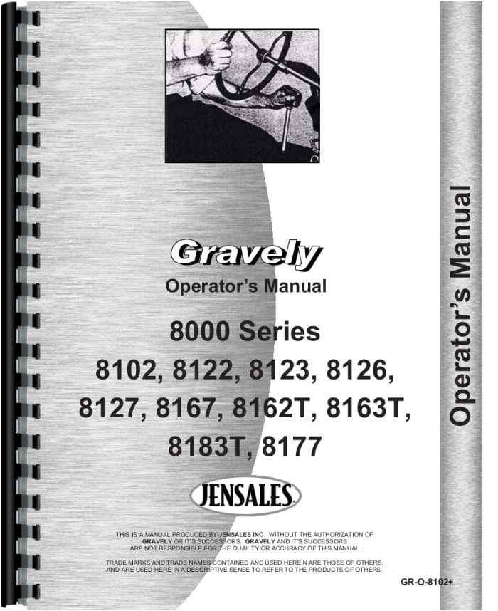 Gravely 8177 Lawn & Garden Tractor Operators Manual (HTGR-O8102)