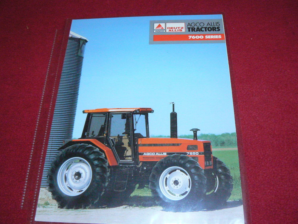 Deutz Allis Chalmers 7600 7630 7650 Tractor Dealer's Brochure | eBay