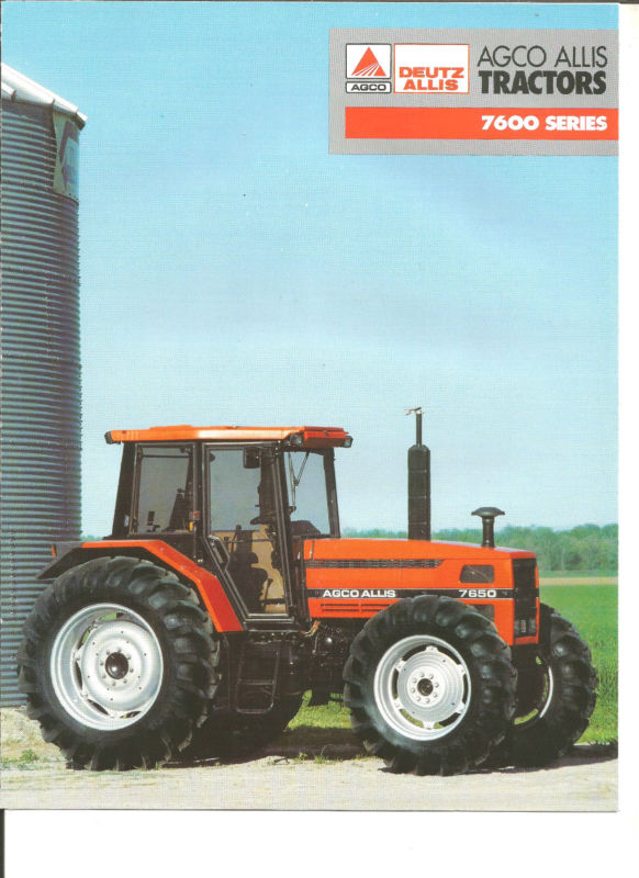 ... -allis Agco 7600 Series Tractor Advertising Brochure 7600 7630 7650