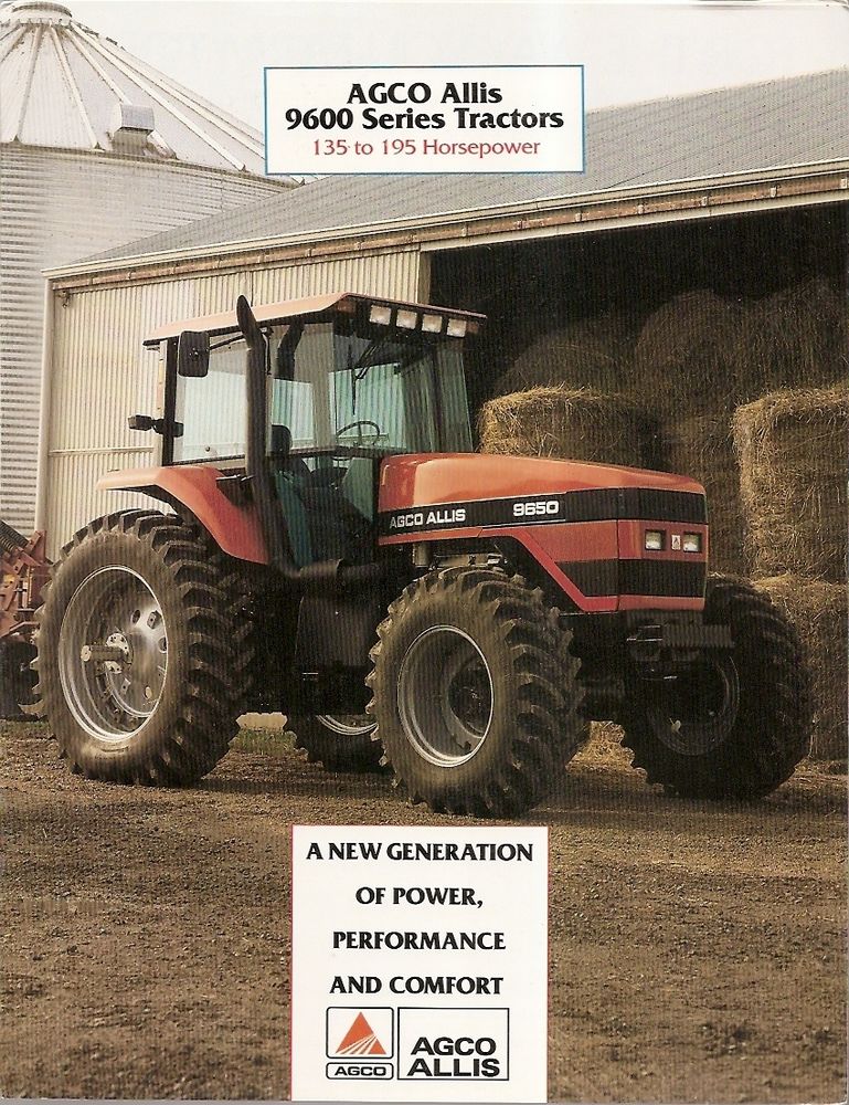 Farm Tractor Brochure - AGCO Allis - 9630 et al - 9600 series - c1995 ...